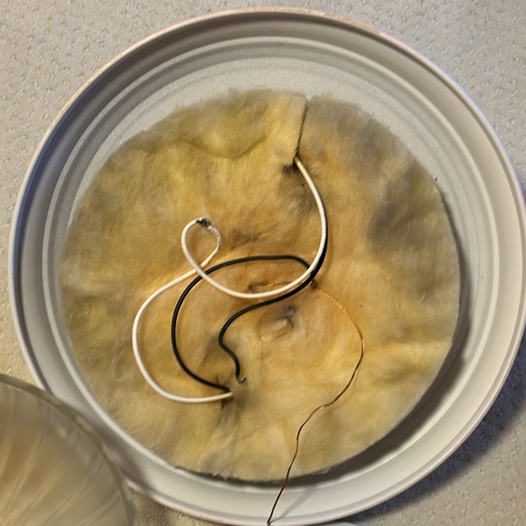 Two Frosted Glass 13” Light Fixtures - Picture 5 of 5